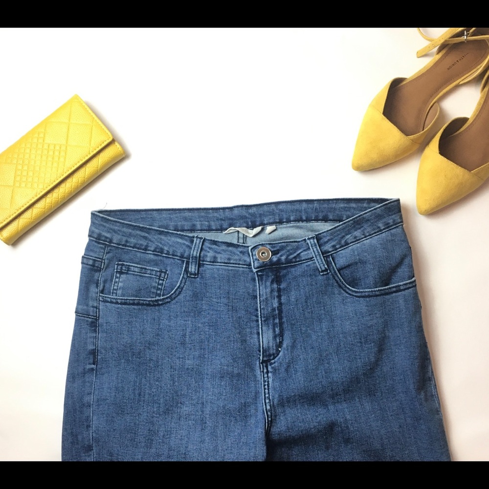 Blue Denim Soft Surroundings Cropped Jean